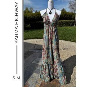 MSRP: $120 ($98 Dress + $22 Necklace) | ✨ Karma Highway Paisley Maxi Bundle S-M✨